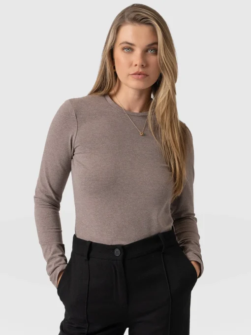 Saint and Sofia Glen Crew Neck Tee - Coco
