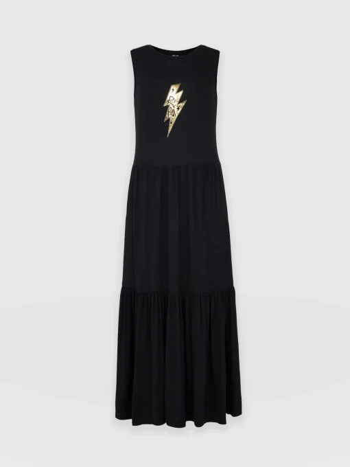 Saint and Sofia Greenwich Dress - Black Rock n Roll