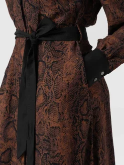 Saint and Sofia Jacqueline Shirt Dress - Brown Snake
