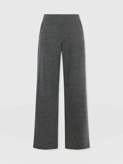 Saint and Sofia Keller Wide Leg Pant - Grey Twill