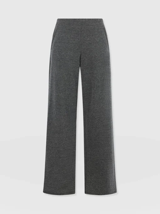 Saint and Sofia Keller Wide Leg Pant - Grey Twill