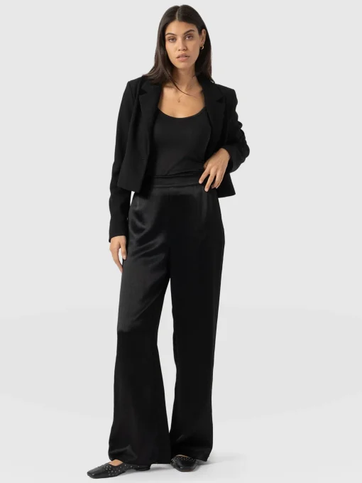 Saint and Sofia Langley Wide Leg Pant - Black