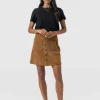 Saint and Sofia Luther Suede Mini Skirt - Camel