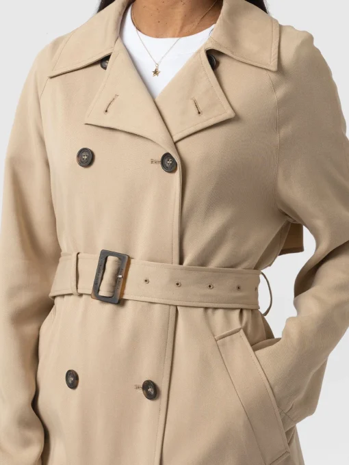 Saint and Sofia Marion Double Breasted Trench - Beige
