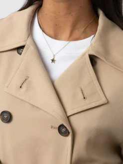 Saint and Sofia Marion Double Breasted Trench - Beige