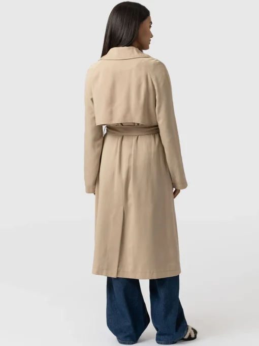 Saint and Sofia Marion Double Breasted Trench - Beige