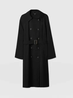 Saint and Sofia Marion Double Breasted Trench - Black