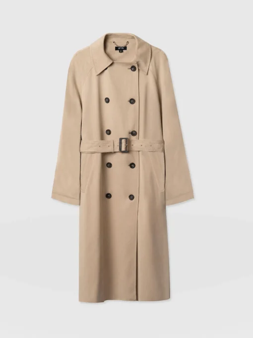 Saint and Sofia Marion Double Breasted Trench - Beige