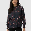 Saint and Sofia Olivia Blouse - Dark Roses