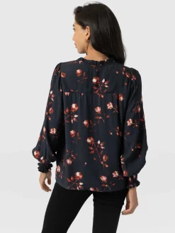 Saint and Sofia Olivia Blouse - Dark Roses