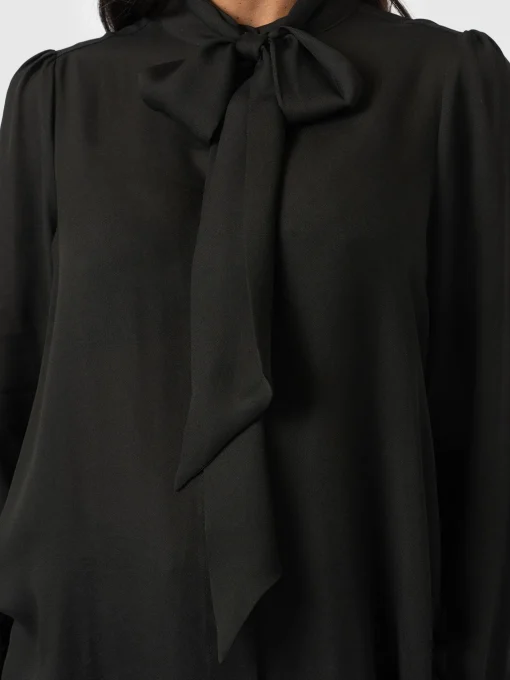 Saint and Sofia Paxton Pussybow Blouse - Black
