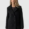 Saint and Sofia Quinn Pea Coat - Black