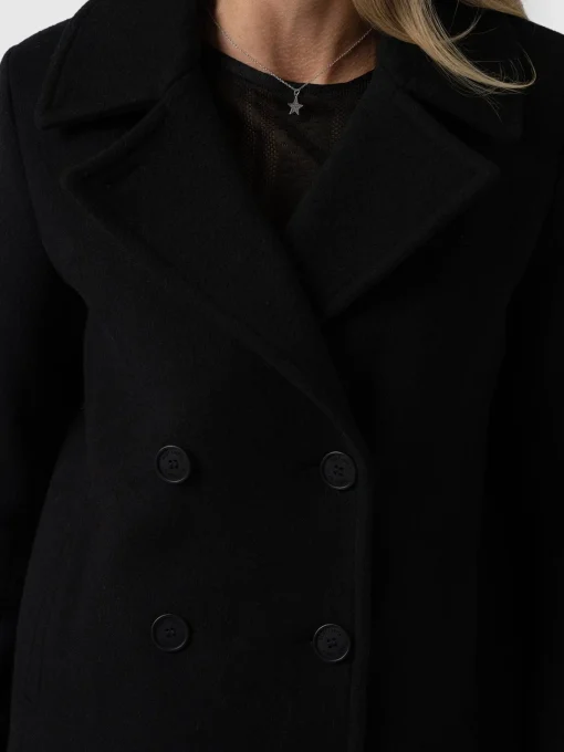 Saint and Sofia Quinn Pea Coat - Black