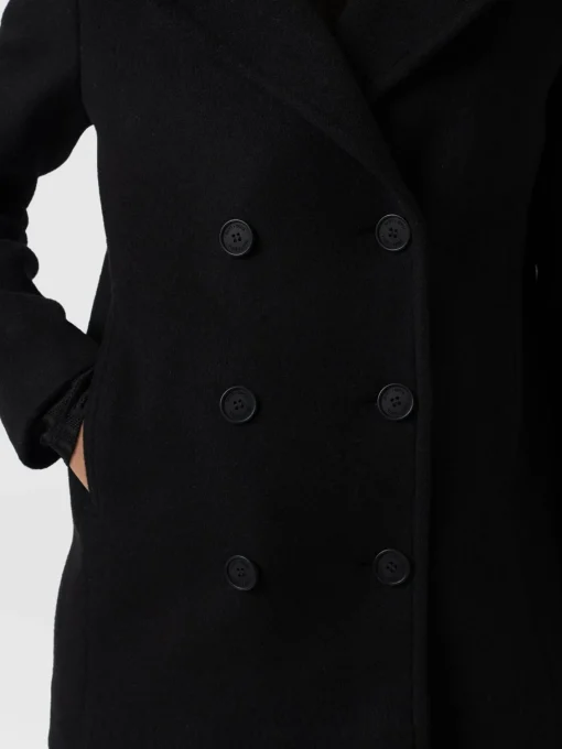 Saint and Sofia Quinn Pea Coat - Black