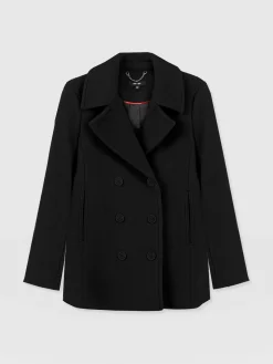 Saint and Sofia Quinn Pea Coat - Black