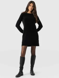 Saint and Sofia Raya Knit Dress - Black