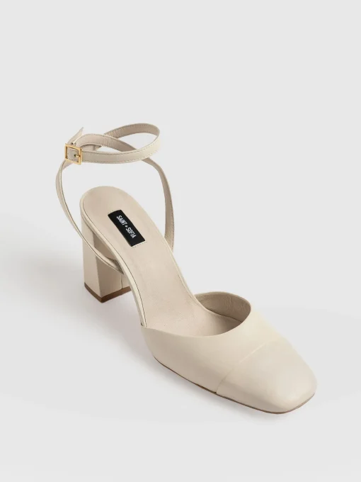 Saint and Sofia Rayner Cap Toe Heel - Cream