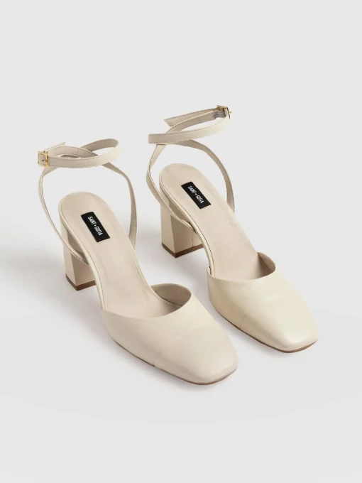 Saint and Sofia Rayner Cap Toe Heel - Cream