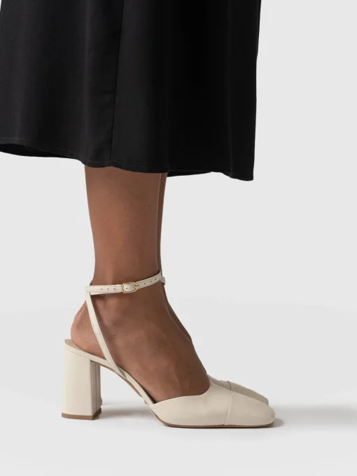 Saint and Sofia Rayner Cap Toe Heel - Cream
