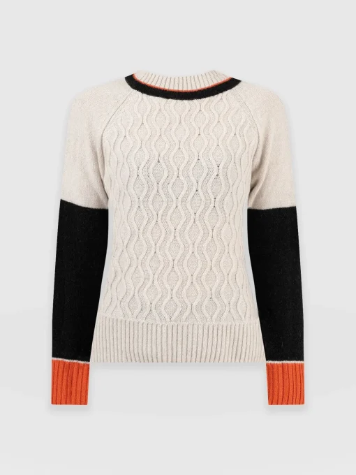 Saint and Sofia Rayner Cashmere Jumper - Beige