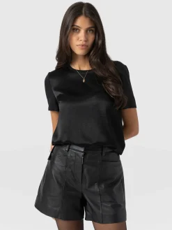 Saint and Sofia Rayner Contrast Tee - Black