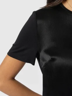 Saint and Sofia Rayner Contrast Tee - Black