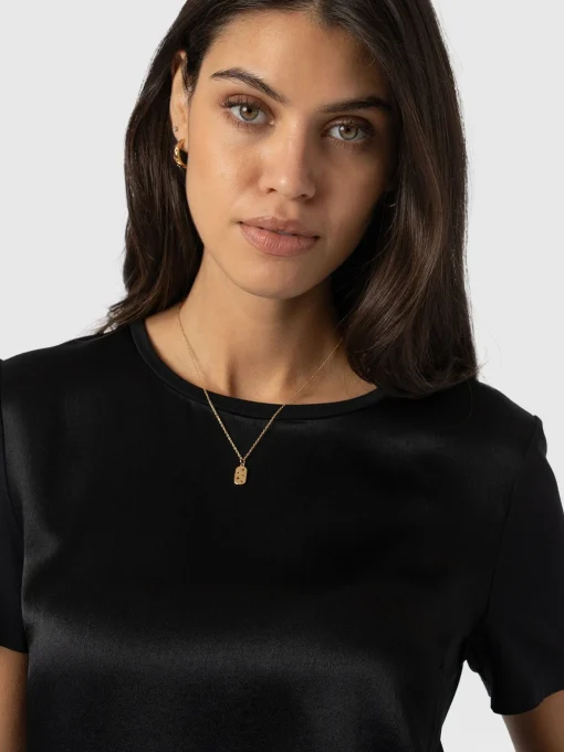 Saint and Sofia Rayner Contrast Tee - Black