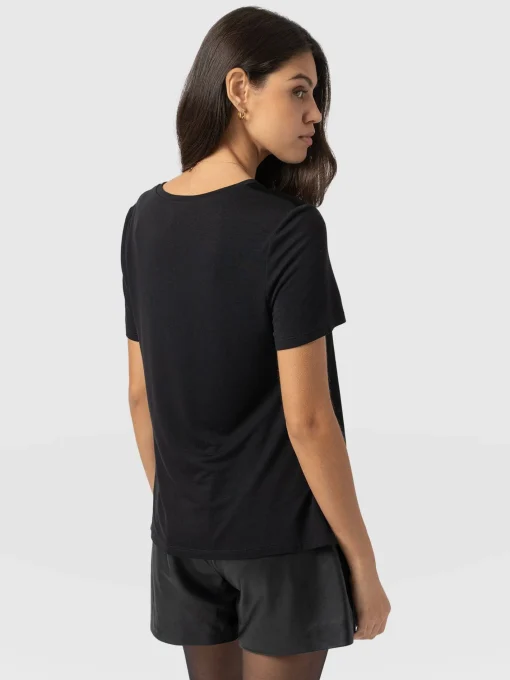 Saint and Sofia Rayner Contrast Tee - Black