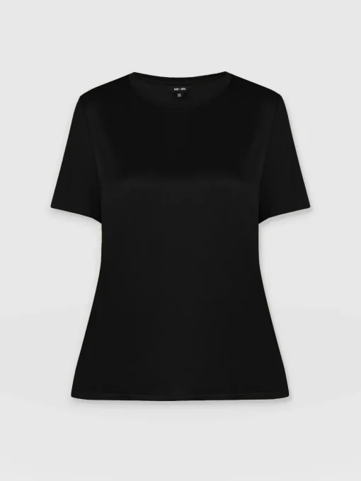 Saint and Sofia Rayner Contrast Tee - Black
