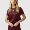Saint and Sofia Rayner Contrast Tee - Maroon
