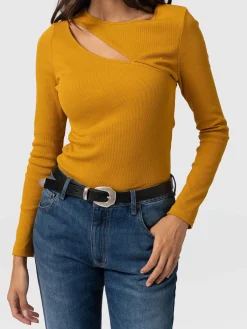 Saint and Sofia Reveal Tee Long Sleeve - Ochre