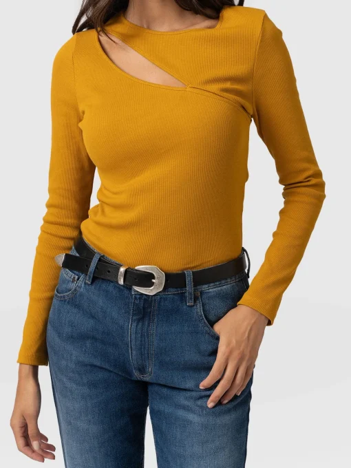 Saint and Sofia Reveal Tee Long Sleeve - Ochre