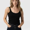 Saint and Sofia Rib Cami - Black