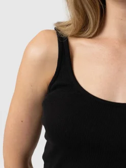 Saint and Sofia Rib Cami - Black