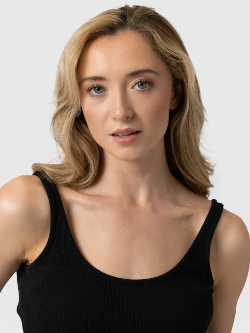 Saint and Sofia Rib Cami - Black