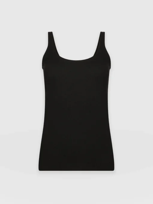 Saint and Sofia Rib Cami - Black