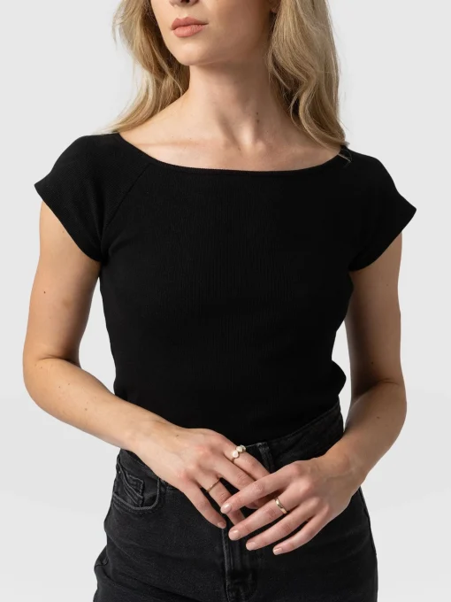 Saint and Sofia Riviera Tee - Black
