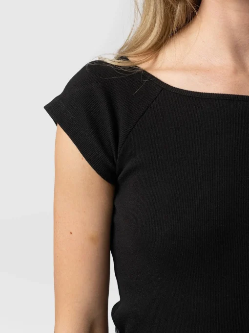 Saint and Sofia Riviera Tee - Black