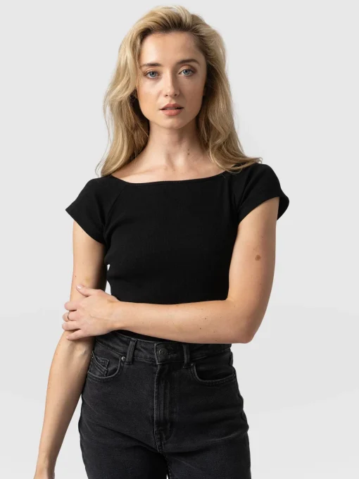 Saint and Sofia Riviera Tee - Black
