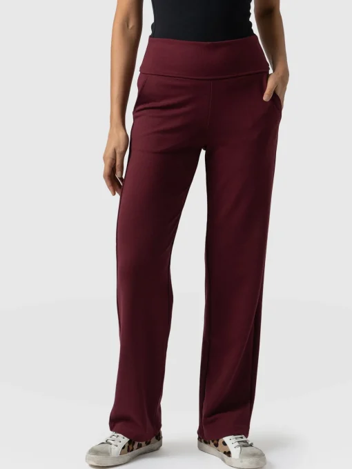 Saint and Sofia Runway Pant - Burgundy