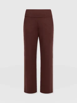 Saint and Sofia Runway Pant - Maroon - Bronze Stripe