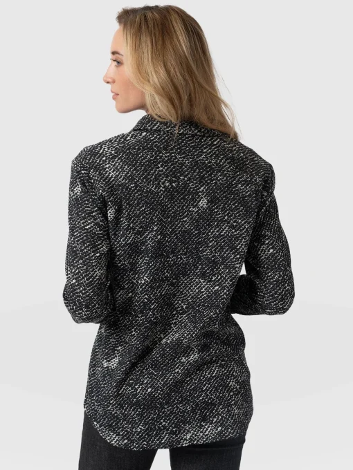 Saint and Sofia Sawyer Shirt - Monochrome Gothica