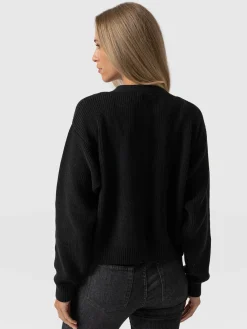 Saint and Sofia Soho Crop Cardigan - Black