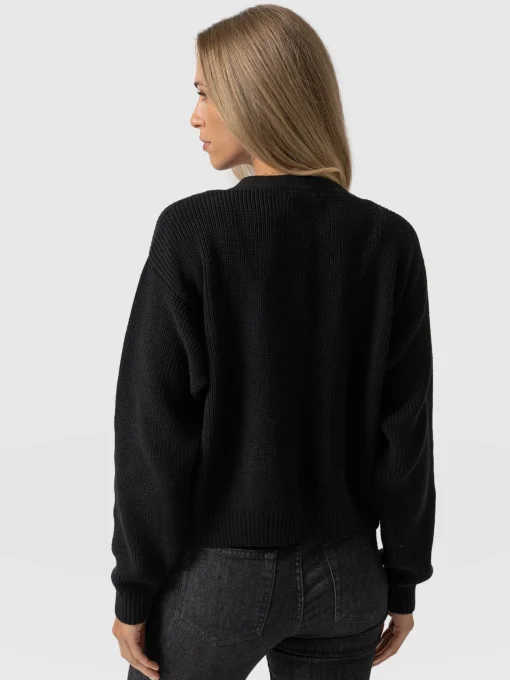 Saint and Sofia Soho Crop Cardigan - Black