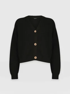 Saint and Sofia Soho Crop Cardigan - Black