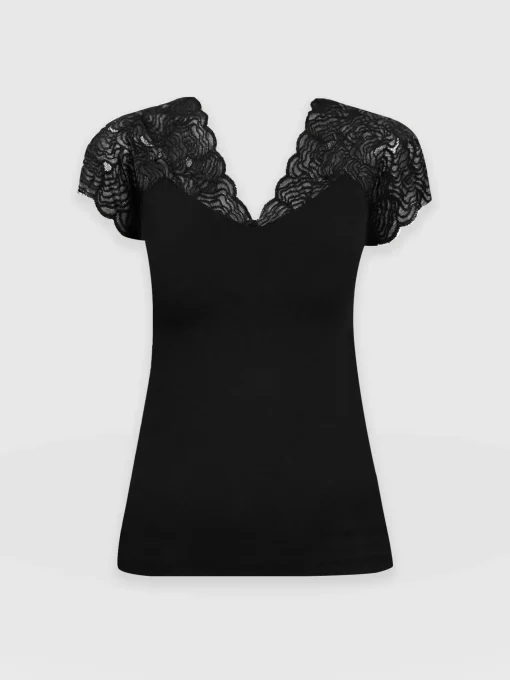 Saint and Sofia Sophia Lace Tee - Black