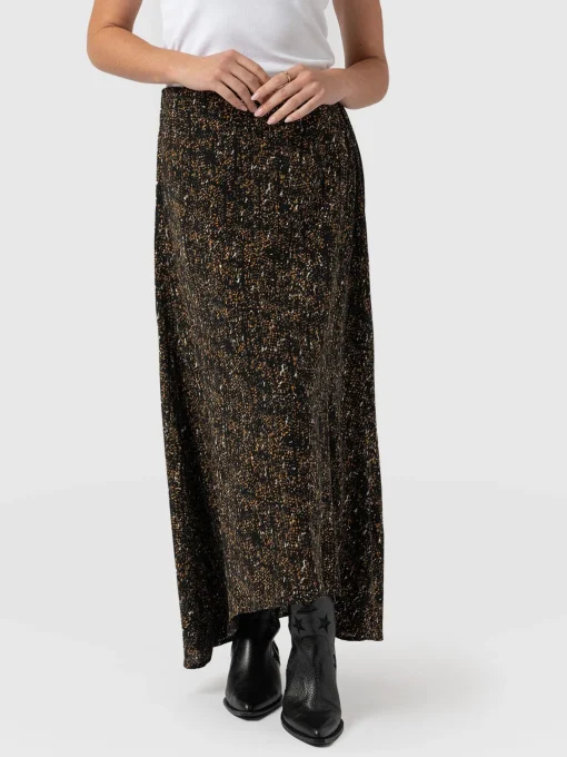 Saint and Sofia Sutton Skirt - Ditsy Leopard
