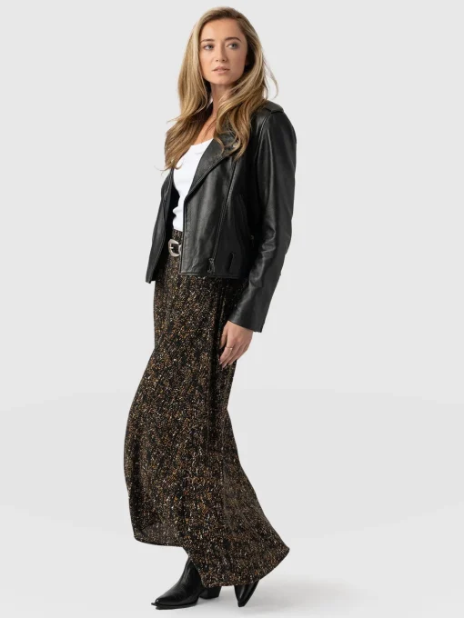 Saint and Sofia Sutton Skirt - Ditsy Leopard
