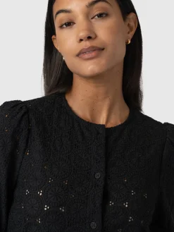 Saint and Sofia Tabitha Blouse - Black Broderie