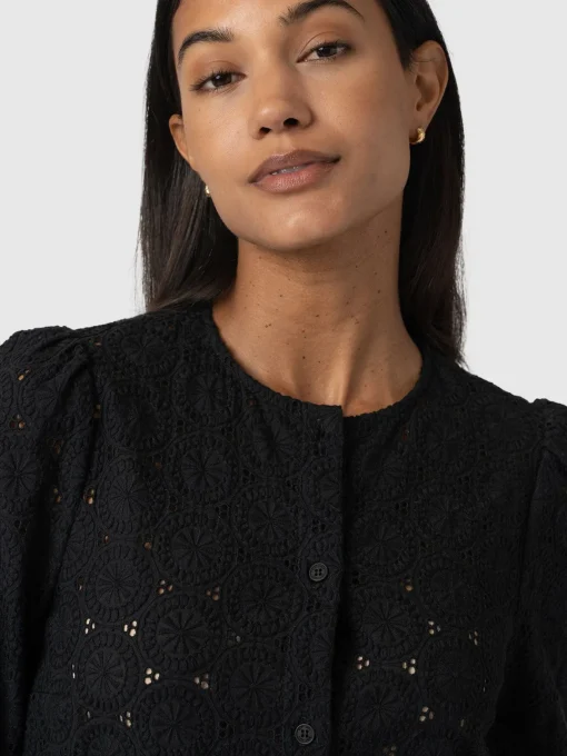 Saint and Sofia Tabitha Blouse - Black Broderie